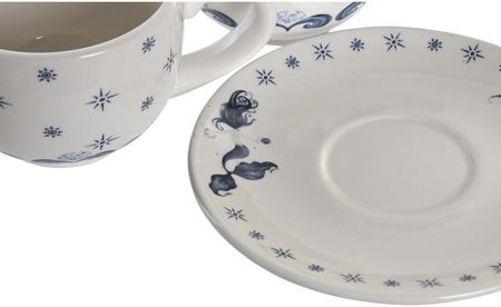 Dkd Home Decor Zestaw Filiżanek I Talerzyków Niebieski Metal Biały 180Ml Dolomite (S3044558) - zdjęcie 3