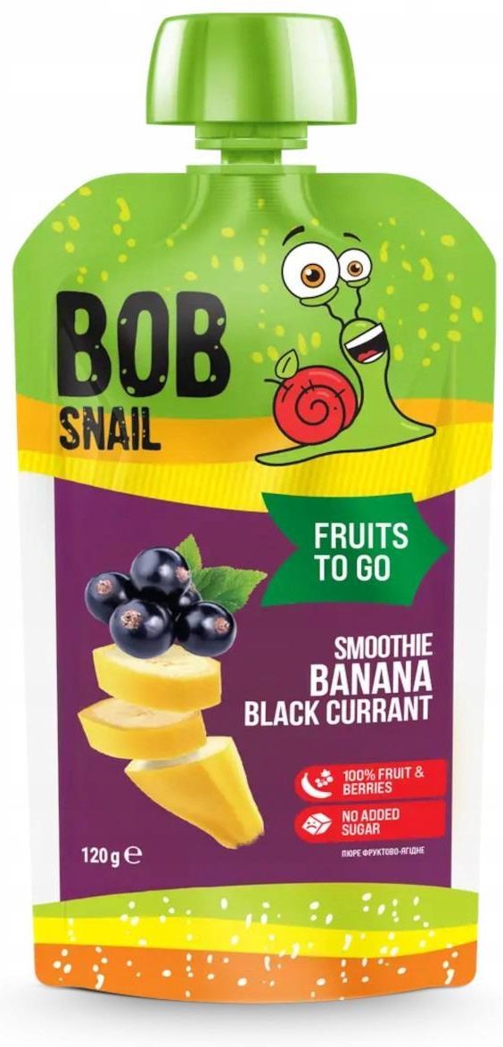Zdjęcie Bob Snail Smoothie Banan Czarna Porzeczka Bezglutenowe 120g - Rabka-Zdrój