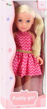 Lean Toys Lalka Różowa Sukienka Kucyki Blond Włosy Duża Laleczka 46Cm - zdjęcie 3
