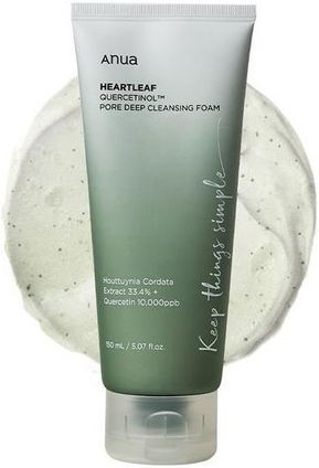 Anua Heartleaf Quercetinol Pore Deep Cleansing Foam Dogłębnie Oczyszczająca Pianka Do Twarzy 150ml - zdjęcie 2