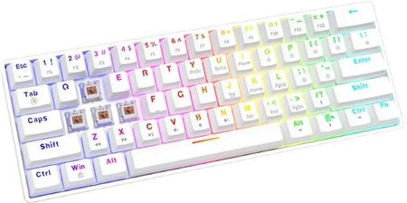 Klawiatura Savio RED Outemu Hot Swap WHITEOUT X2 (SAVGKWHITEOUTX2RED) - zdjęcie 3