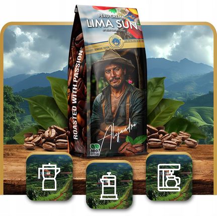Blue Orca Coffee Ziarnista Peru Lima Sun Crema 1kg Farmers Limited Edition - zdjęcie 2