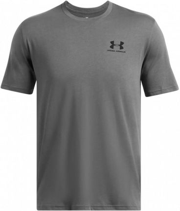 Męski t-shirt z nadrukiem Under Armour UA M Sportstyle LC SS - szary - zdjęcie 2