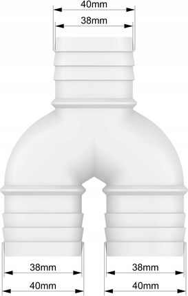 Złączka Trójnik Rozdzielacz Do Rur Basenowych Intex Bestway 38mm + Opaski - zdjęcie 3