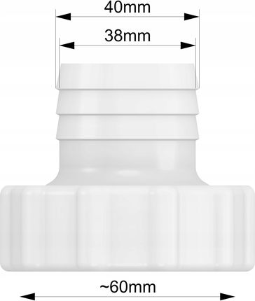 Złączka Redukcja Adapter Basenu 38X38mm Z Nakrętką 60mm + Opaska Uszczelka - zdjęcie 6