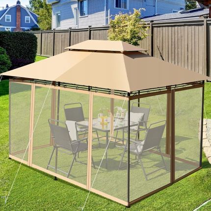 Costway Altana Ogrodowa Z Moskitierą 3,9X2,9X2,7M Np10354Cf - zdjęcie 4