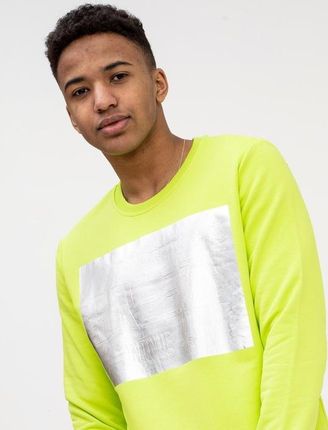 Męska Bluza Breezy Silver Panel Limonkowa XXL - zdjęcie 5