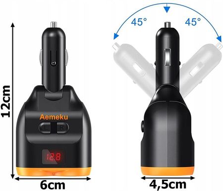 ROZDZIELACZ GNIAZDA ZAPALNICZKI 12-24V 2xUSB-A 1xUSB-C QC 3.0 80W ŁADOWARKA - zdjęcie 5