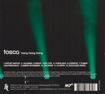 Tosca - Going Going Going (CD) - zdjęcie 2