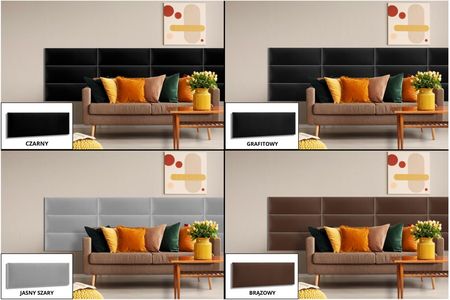 Smartlife Panel Tapicerowany Prostokąt Welur Beżowy 90x30cm - zdjęcie 6