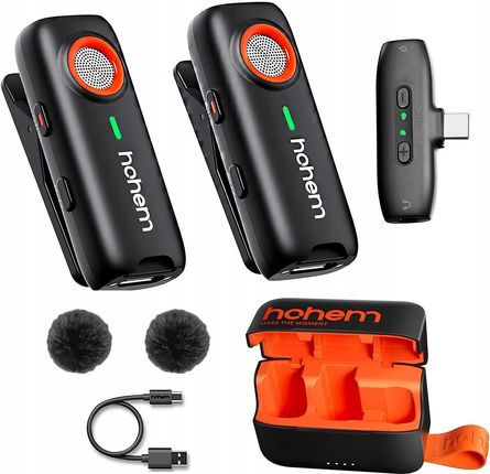 Hohem Lavalier MIC-01 (2 TX + 1 RX) Czarny Ze Złączem USB Typ-C - zdjęcie 6