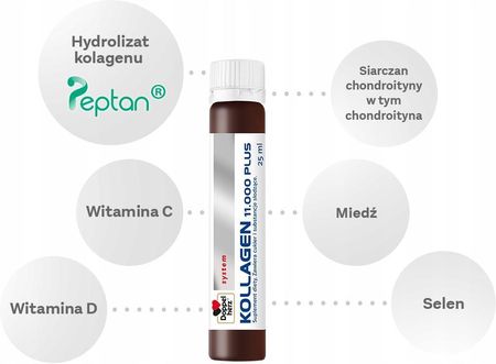 Doppelherz Kolagen 11.000 Plus Owoce Leśne 30amp - zdjęcie 4