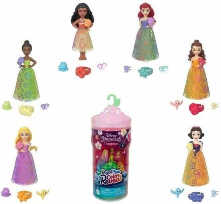 Mattel Księżniczka Disneya Royal Color Reveal Seria Kwiatowe przyjęcie Mała lalka HRN63 - zdjęcie 3