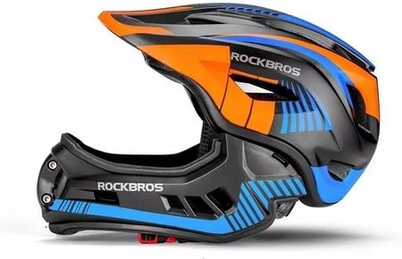 Rockbros Kask Rowerowy Dziecięcy Z Odpinaną Szczęką Tt 32Sobl S Czarno Pomarańczowy - zdjęcie 3