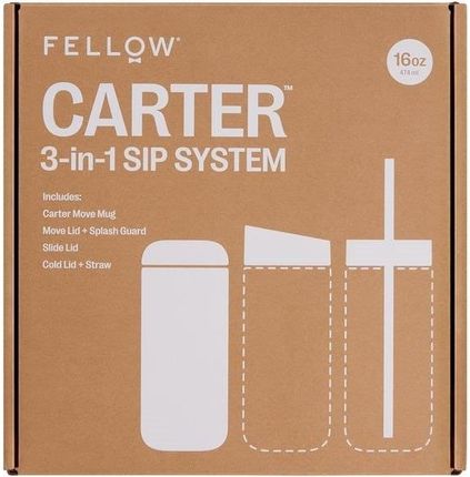 Fellow Carter Zes Kubek+3 Nakrętki Biały Mat 473ml - zdjęcie 2