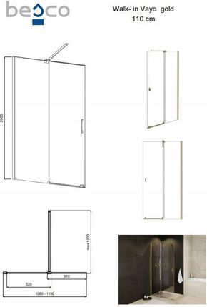 Besco Vayo 110Cm Gold VYG110200C - zdjęcie 4