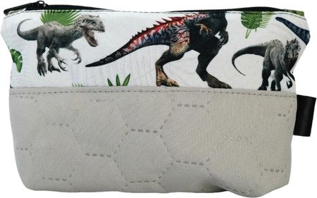 Kolorowa Kosmetyczka Dziecięca Szara i Dinozaury - zdjęcie 4