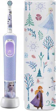 Szczoteczka Elektryczna Oral-B Vitality Pro D103 Frozen Elza + 4X Końcówki + Etui + Dodatki - zdjęcie 5