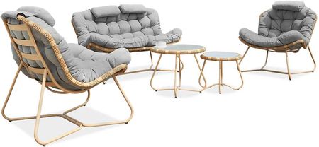 Zestaw Mebli Ogrodowych Rodos Caffe Natural Light Grey Focus Garden - zdjęcie 2