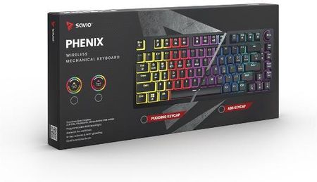 Klawiatura Savio Phenix Gateron Red Pro Pudding Czarny - zdjęcie 4