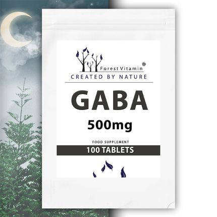 Forest Vitamin GABA KWAS GAMMA AMINOMASŁOWY 100tabl SEN ODPOCZYNEK MOCNY - zdjęcie 6