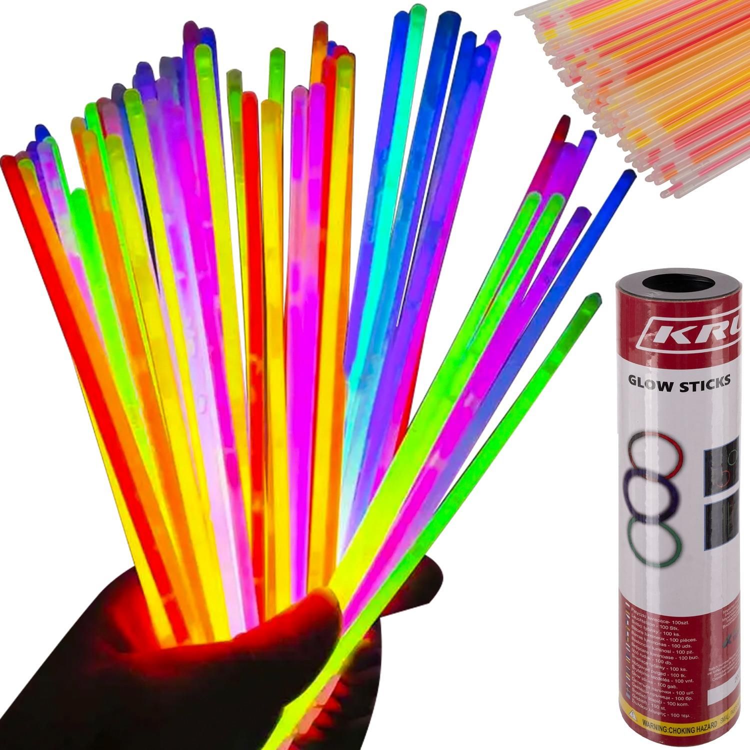 Zdjęcie Świecące Bransoletki Fluorescencyjne Opaski Światło Chemiczne 100 Pałeczki KRUZZEL - Katowice