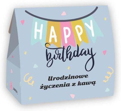 Box urodzinowy z kawą: bogaty podarunek z kawą urodzinową, lizakiem z mlecznej czekolady oraz kubkiem z pięknym kolorowym nadrukiem, idealny prezent - zdjęcie 4