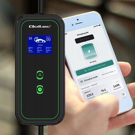 Qoltec Ładowarka Mobilna Do Samochodu Elektrycznego Ev 2W1 Typ2 7kW 230V 5m - zdjęcie 5
