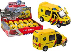 Zdjęcie Lean Toys Ambulans Karetka 1:32 Otwierane Drzwi Światła Dźwięki Napęd Żółt - Bochnia