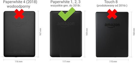 Etui Kindle Paperwhite 1/2/3 silikonowy tył wzory Kolor: 47. Good night - zdjęcie 5