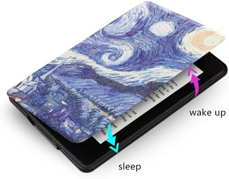Etui Kindle Paperwhite 1/2/3 silikonowy tył wzory Kolor: 47. Good night - zdjęcie 3