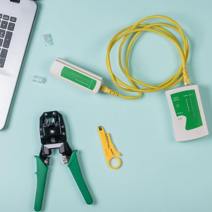 Tester RJ45 Zaciskarka Sieciowy Wciskacz Zestaw do Kabli Stripper Etui Wtyk BIGSTREN - zdjęcie 4