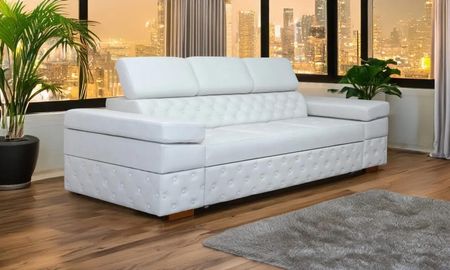 Sofa Infinity Pik Glamour z funkcją spania, 3 osobowa z barkiem, powerportem - zdjęcie 3