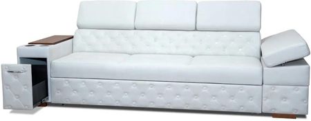 Sofa Infinity Pik Glamour z funkcją spania, 3 osobowa z barkiem, powerportem - zdjęcie 4