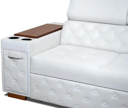 Sofa Infinity Pik Glamour z funkcją spania, 3 osobowa z barkiem, powerportem - zdjęcie 5