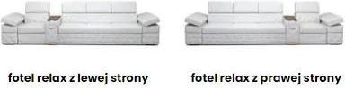 Sofa Infinity Pik Glamour z funkcją spania, 4 osobowa funkcją relax i barkiem - zdjęcie 2