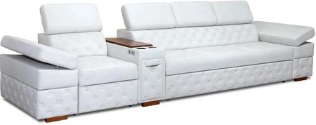 Sofa Infinity Pik Glamour z funkcją spania, 4 osobowa funkcją relax i barkiem - zdjęcie 3