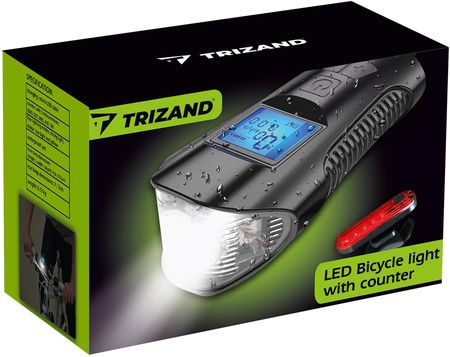 Lampka na Rower Rowerowa LED Tył Przód Licznik USB Mocna na Kierownicę TRIZAND - zdjęcie 4