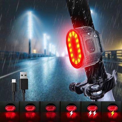 2x Lampka Rowerowa Światło Przód Tył LED Na Rower Kierownicę Mocna USB - zdjęcie 3