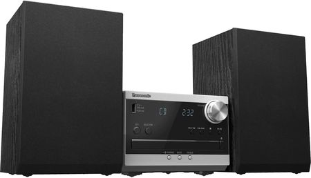 Panasonic SC-PM272 Mikrowieża z CD, radiem FM i Bluetooth (DAB+, 20W, system głośników 10 cm z otworem bass reflex, Bluetooth Remaster), srebrna - zdjęcie 4