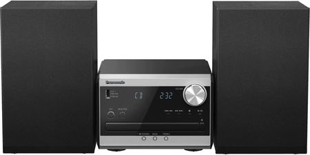 Panasonic SC-PM272 Mikrowieża z CD, radiem FM i Bluetooth (DAB+, 20W, system głośników 10 cm z otworem bass reflex, Bluetooth Remaster), srebrna - zdjęcie 6