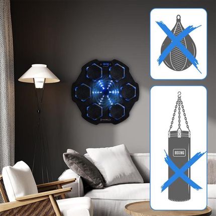 Elektroniczna tarcza bokserska HMS TB02 bluetooth z muzyką i rękawicami - zdjęcie 2