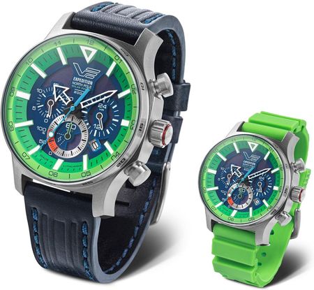 Vostok Europe VR42-595A733 Expedition North Pole Polar Spruce Solar Power Chronograph Limited Edition SET - zdjęcie 2