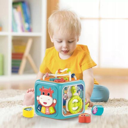 Woopie Kostka Sensoryczna Edukacyjna Montessori Sorter 6W1 - zdjęcie 3