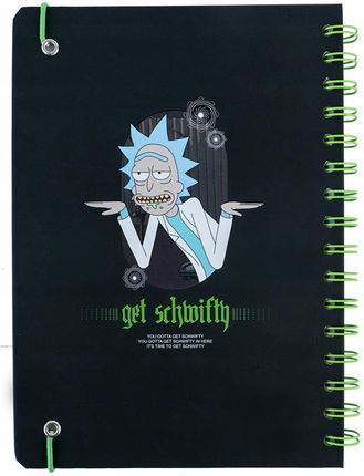 Kite Notes Pamiętnik A5 Na Spirali 80 Kartek Kratka Rick And Morty - zdjęcie 4
