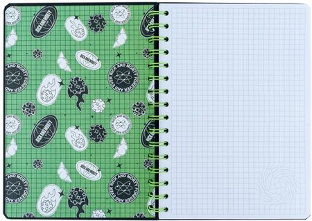 Kite Notes Pamiętnik A5 Na Spirali 80 Kartek Kratka Rick And Morty - zdjęcie 3