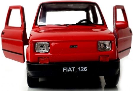 SAMOCHÓD MALUCH FIAT 126P 1:21 Bordowy - Welly Samochód kolekcjonerski - zdjęcie 2