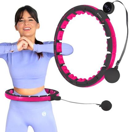 Hms Hhm16 Hula Hop Black Pink Z Magnesami I Obciążnikiem + Licznik - zdjęcie 2