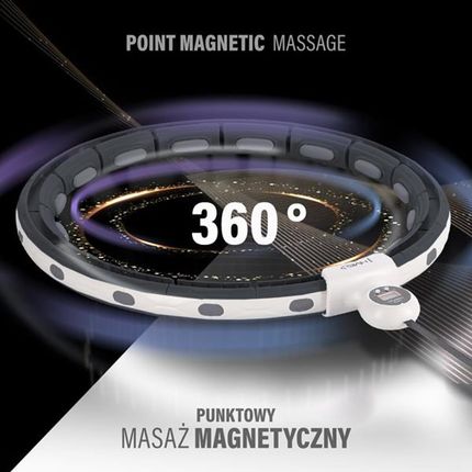 Hms Hhm15 Hula Hop Black Z Magnesem I Obciążnikiem + Licznik - zdjęcie 4