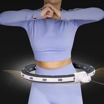 Hms Hhm15 Hula Hop Black Z Magnesem I Obciążnikiem + Licznik - zdjęcie 5